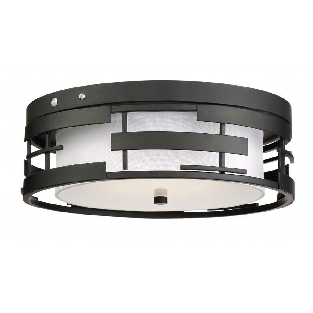Satco 60-6434 Flush Mount Fixture Lansing; 3 Light; Flush with White