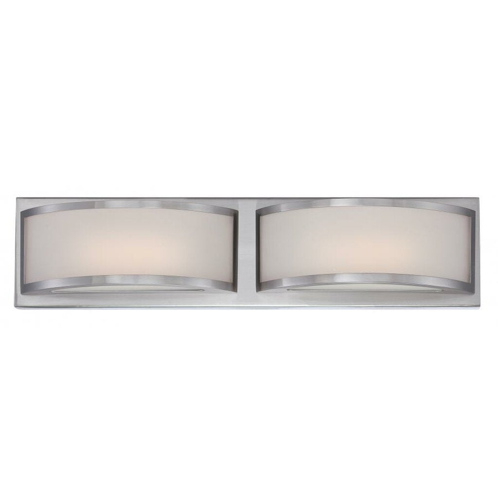 Satco 62-318 20W LED Vanity Fixture Mercer; (2) Wall Sconce; Frosted
