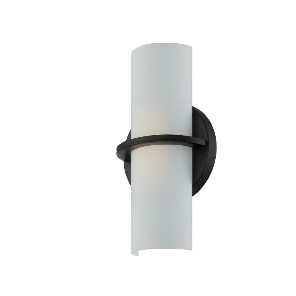 Satco 62-186 10W LED Sconce Fixture Tucker; Wall Etched Opal Glass;
