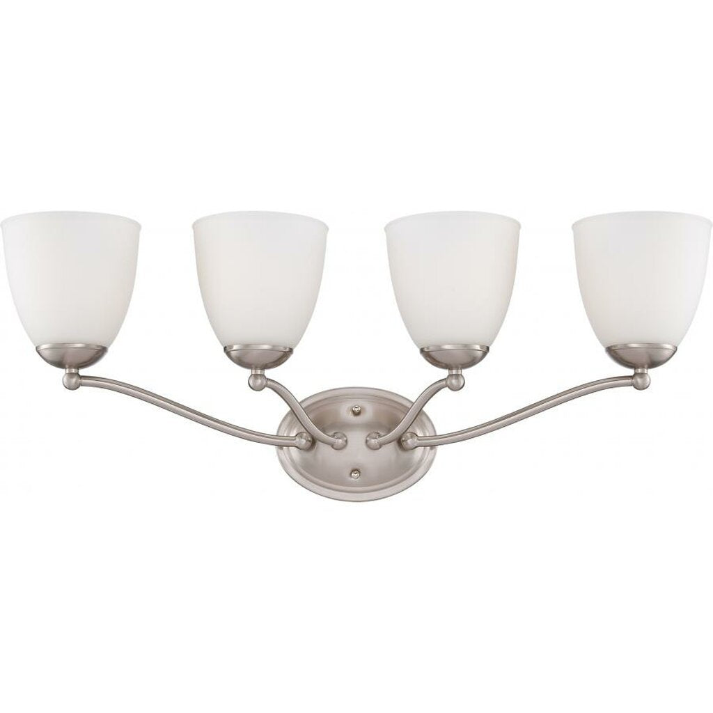 Satco 60-5034 Vanity Fixture Patton; 4 Light; with Frosted Glass