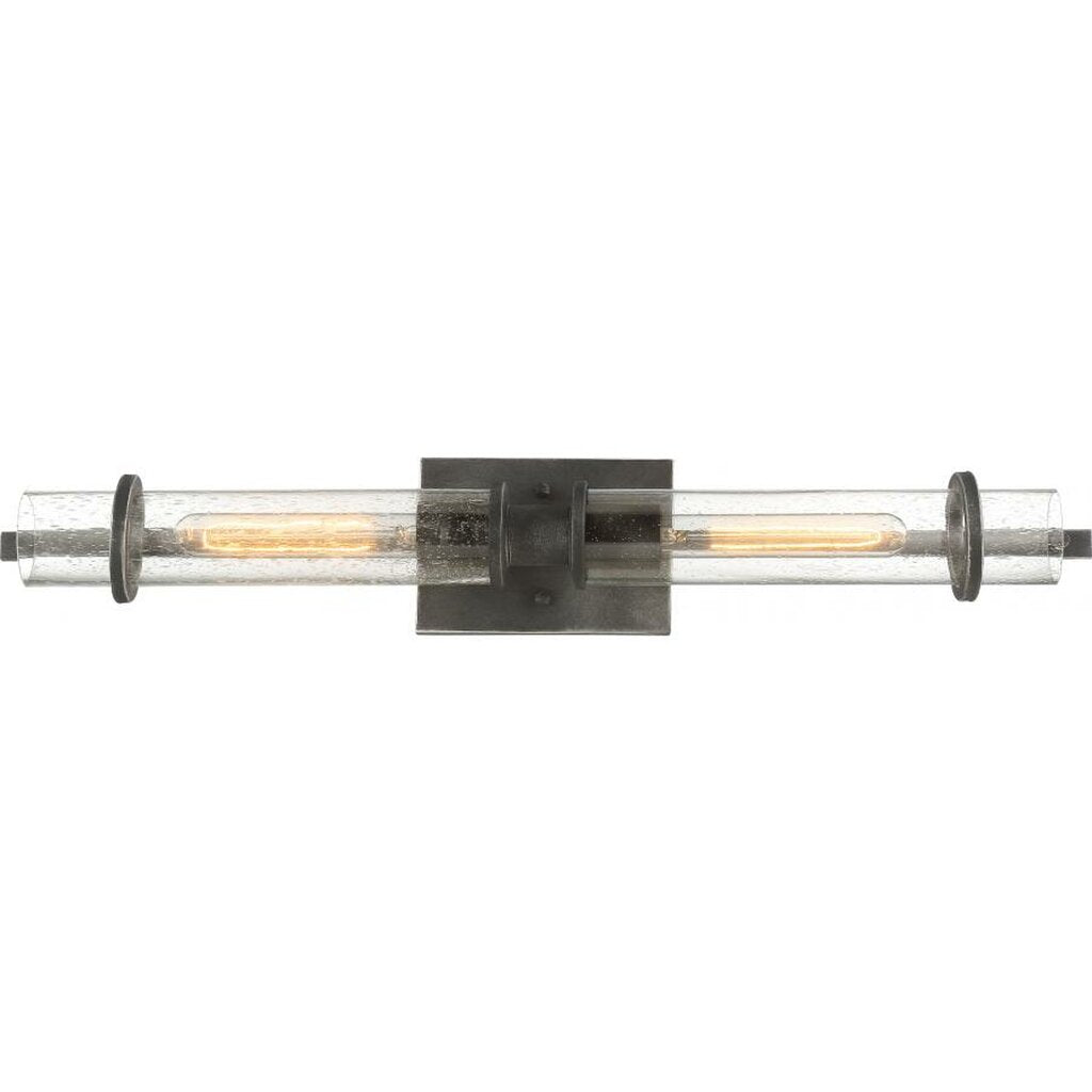 Satco 60-6382 Vanity Fixture Donzi; 2 Light; Iron Black Finish