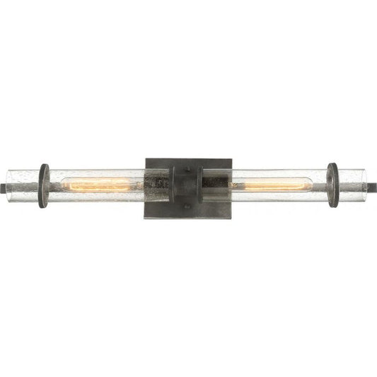 Satco 60-6382 Vanity Fixture Donzi; 2 Light; Iron Black Finish
