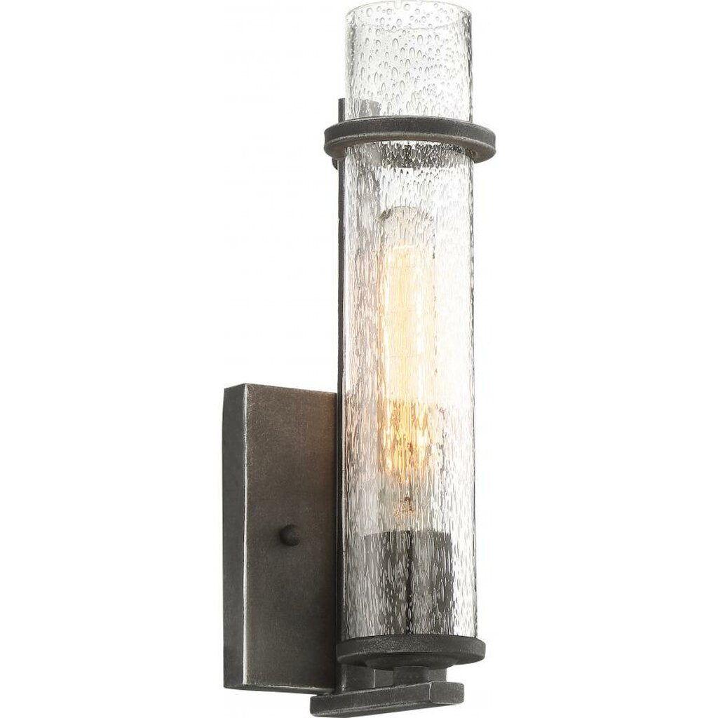Satco 60-6381 Vanity Fixture Donzi; 1 Light; Iron Black Finish