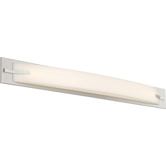 Satco 62-1083 39W LED Vanity Fixture Bow 43 in.; Brushed Nickel Finish