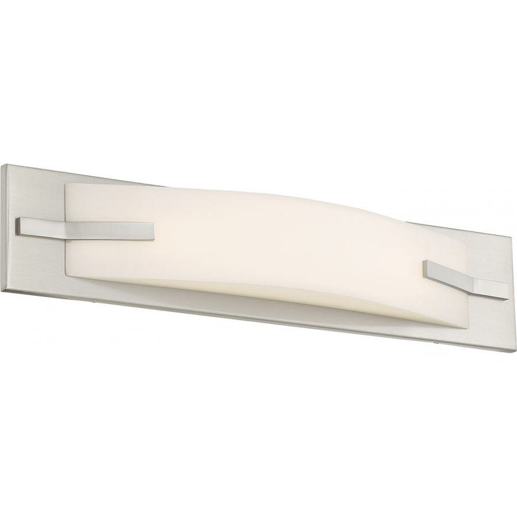 Satco 62-1081 13W LED Vanity Fixture Bow 20 in.; Brushed Nickel Finish