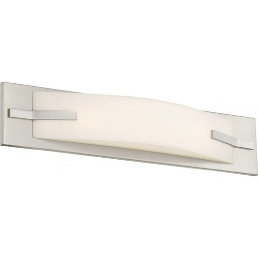 Satco 62-1081 13W LED Vanity Fixture Bow 20 in.; Brushed Nickel Finish