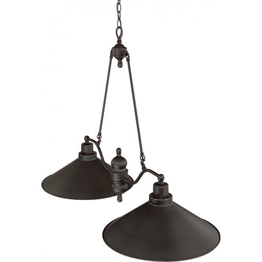 Satco 60-1703 Pendant Fixture Bridgeview; 2 Light; 40 in.; Island