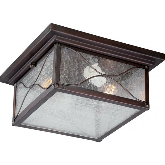 Satco 60-5616 Flush Mount Fixture Vega; 2 light; Outdoor Flush with