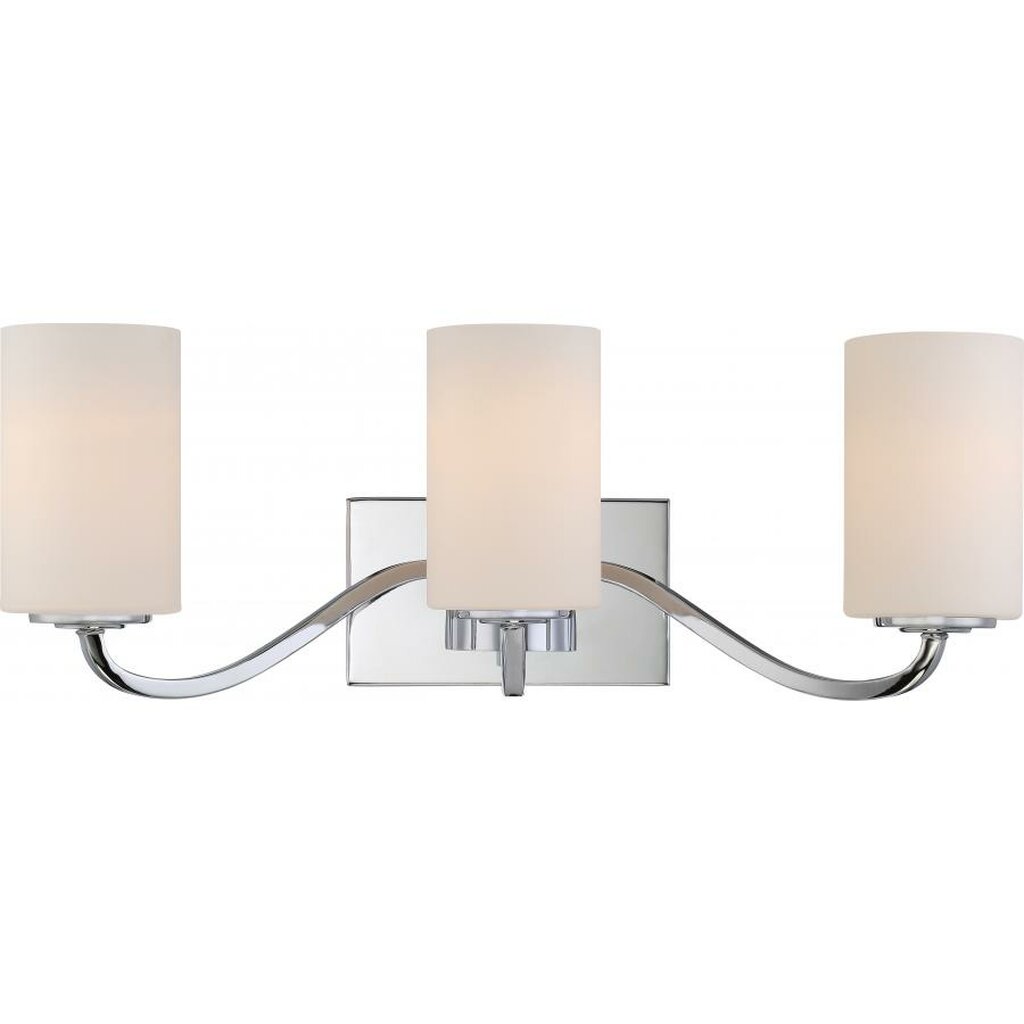 Satco 60-5803 Vanity Fixture Willow; 3 Light; with White Glass