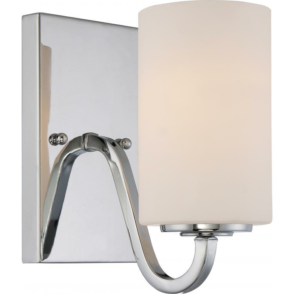 Satco 60-5801 Vanity Fixture Willow; 1 Light; with White Glass