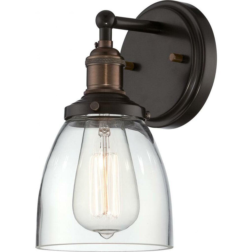 Satco 60-5514 Sconce Fixture Vintage; 1 Light; with Clear Glass;