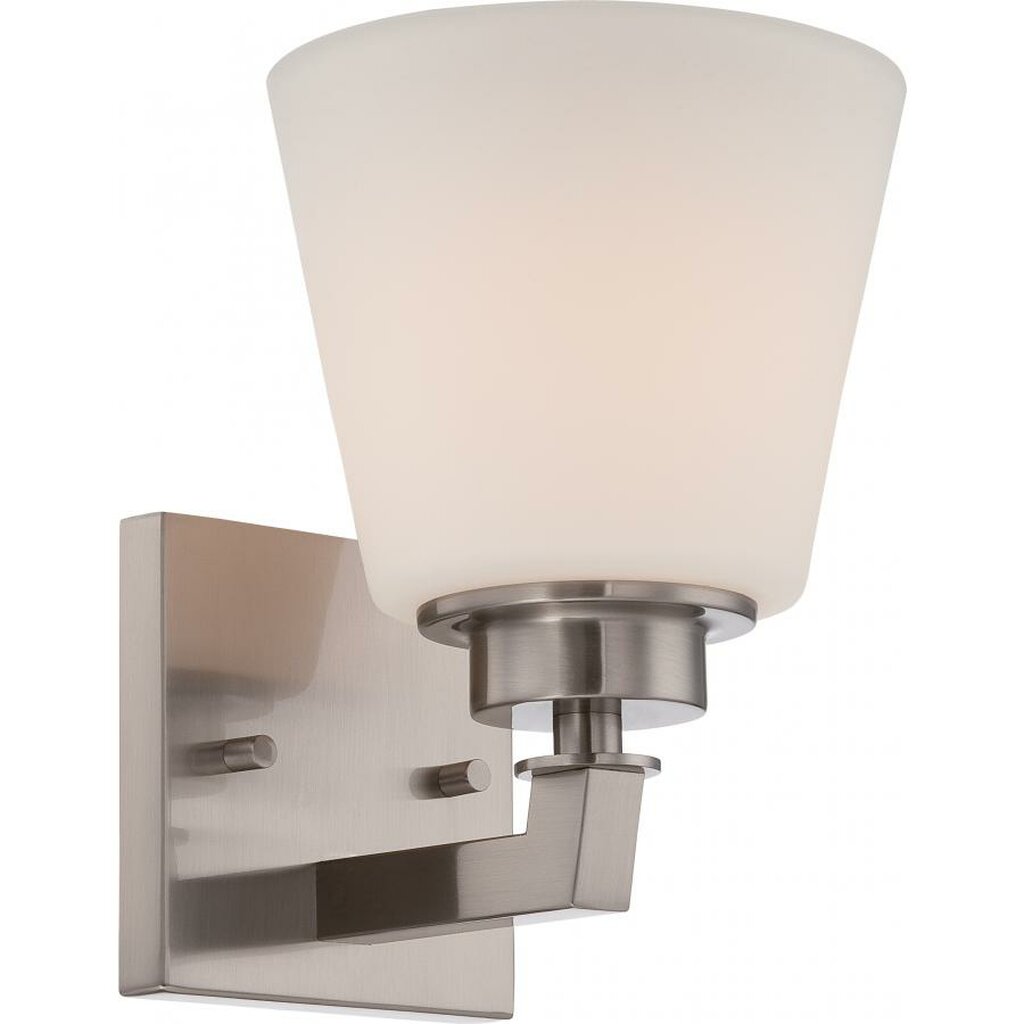 Satco 60-5451 Vanity Fixture Mobili; 1 Light; with Satin White Glass