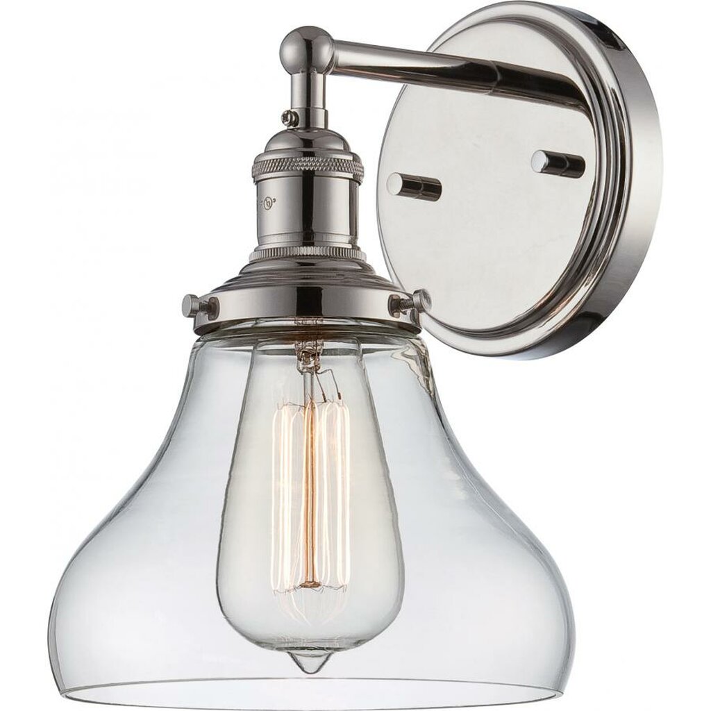 Satco 60-5413 Sconce Fixture Vintage; 1 Light; with Clear Glass;