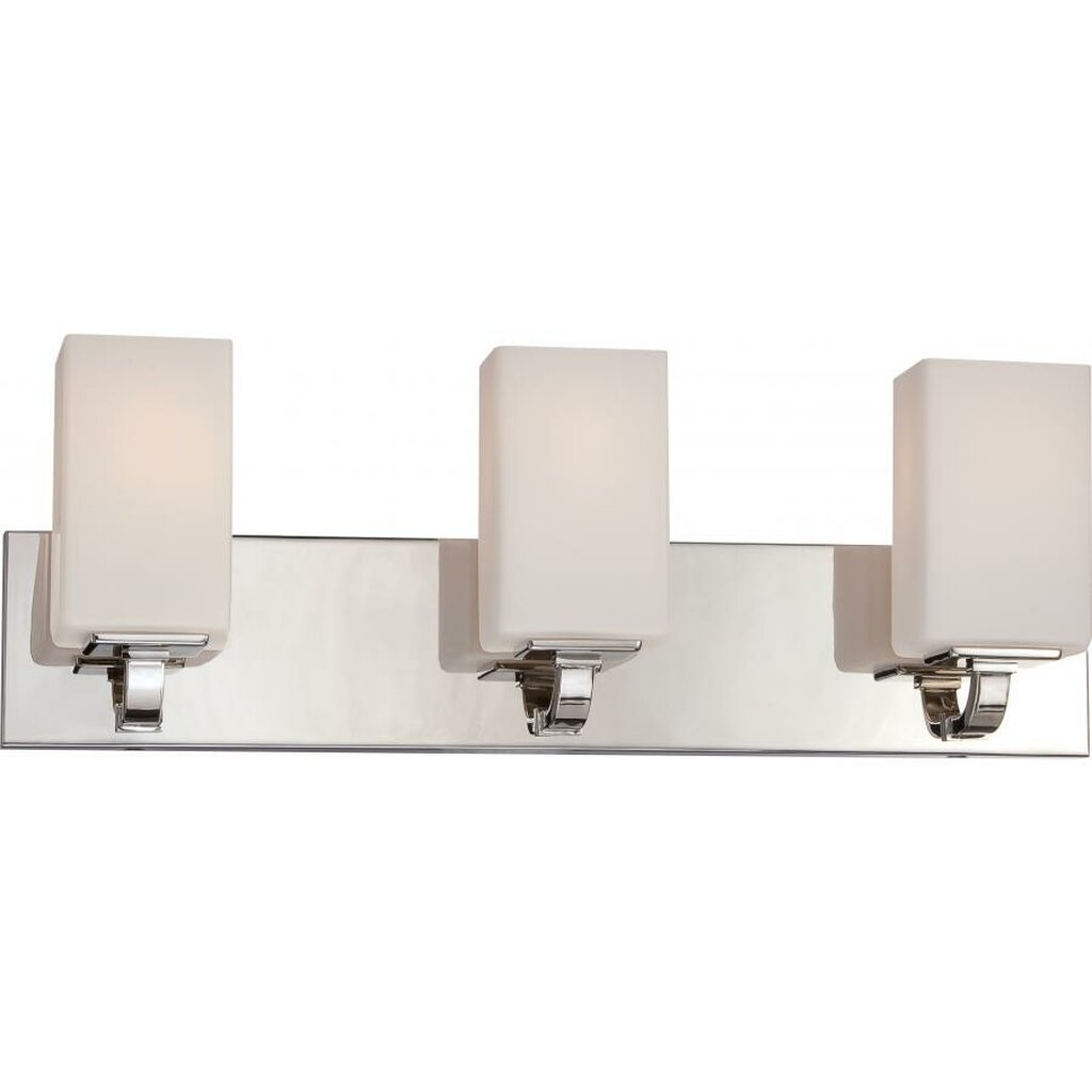 Satco 60-5183 Vanity Fixture Vista; 3 Light; with Etched Opal Glass