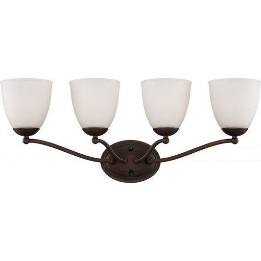 Satco 60-5134 Vanity Fixture Patton; 4 Light; with Frosted Glass