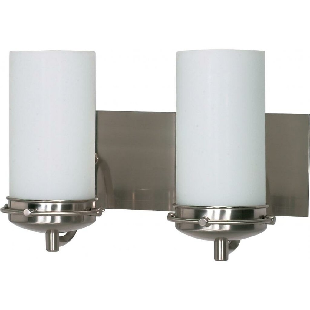 Satco 60-612 Vanity Fixture Polaris; 2 Light; 14 in.; with Satin
