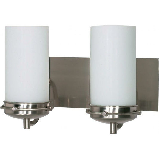 Satco 60-612 Vanity Fixture Polaris; 2 Light; 14 in.; with Satin
