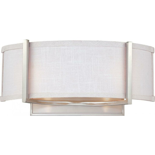 Satco 60-4754 Sconce Fixture Gemini; 2 Light; Wall with Slate Gray