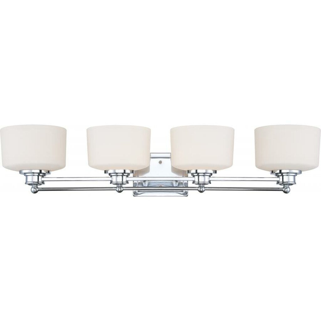 Satco 60-4584 Vanity Fixture Soho; 4 Light; with Satin White Glass