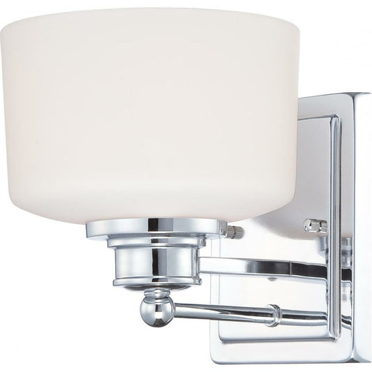 Satco 60-4581 Vanity Fixture Soho; 1 Light; with Satin White Glass