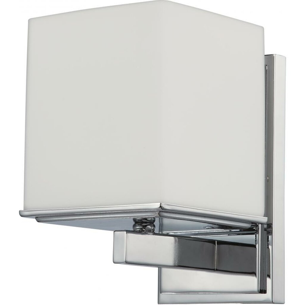 Satco 60-4081 Vanity Fixture Bento; 1 Light; with Satin White Glass