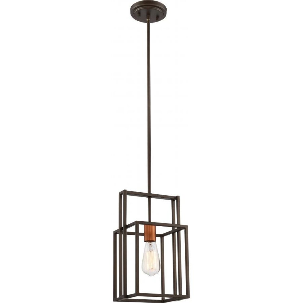 Satco 60-5855 Mini Pendant Fixture Lake; 1 Light; Bronze with Copper