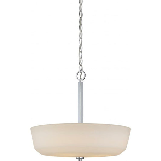 Satco 60-5807 Pendant Fixture Willow; 4 Light; with White Glass