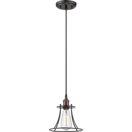 Satco 60-5511 Pendant Fixture Vintage; 1 Light; Caged Vintage Lamp