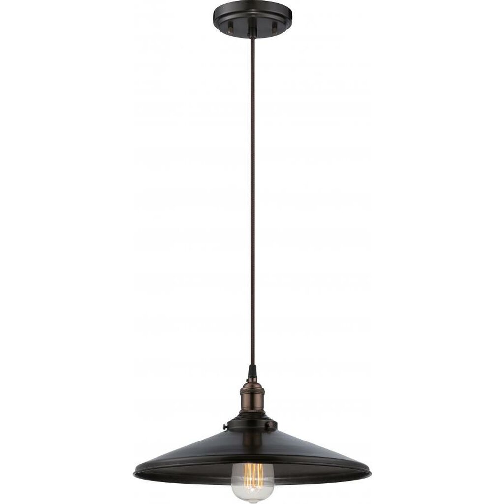 Satco 60-5509 Pendant Fixture Vintage; 1 Light; with Matching Shade;