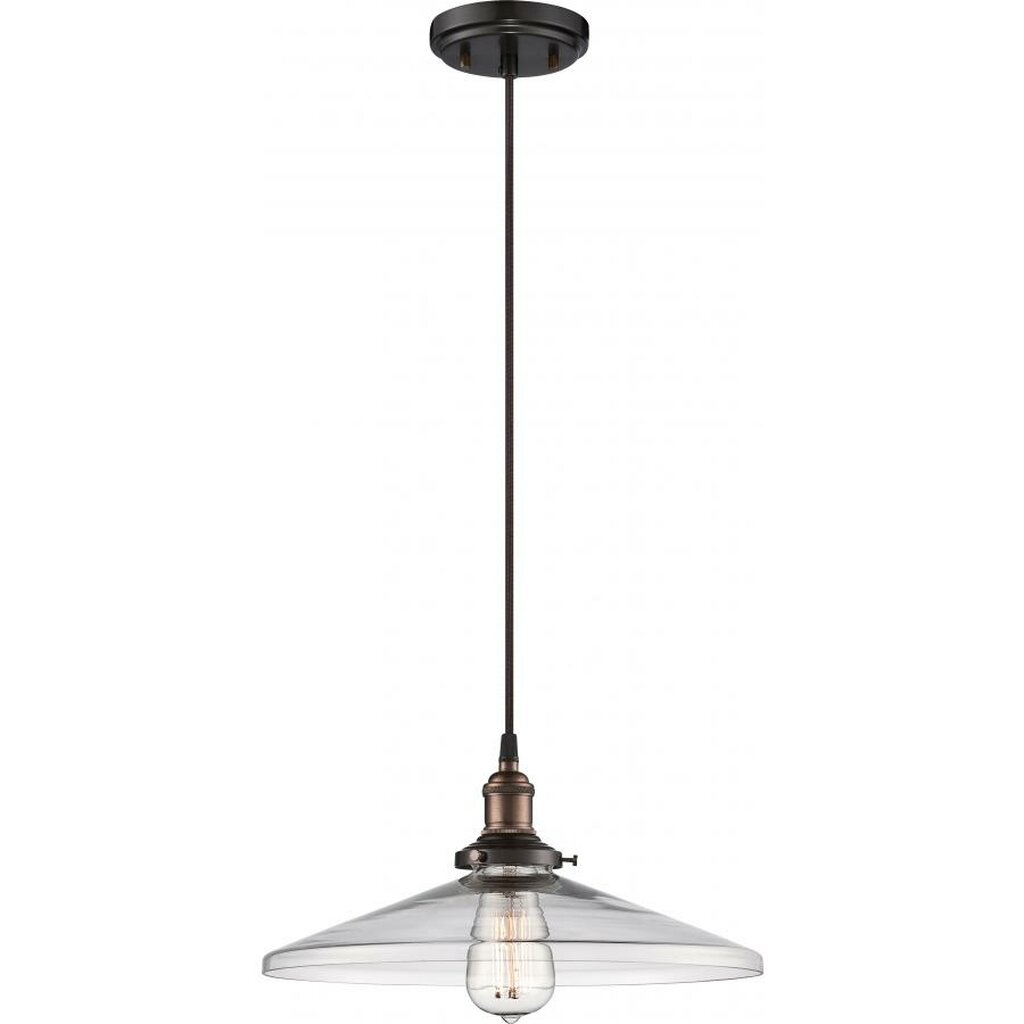 Satco 60-5508 Pendant Fixture Vintage; 1 Light; with Clear Glass;