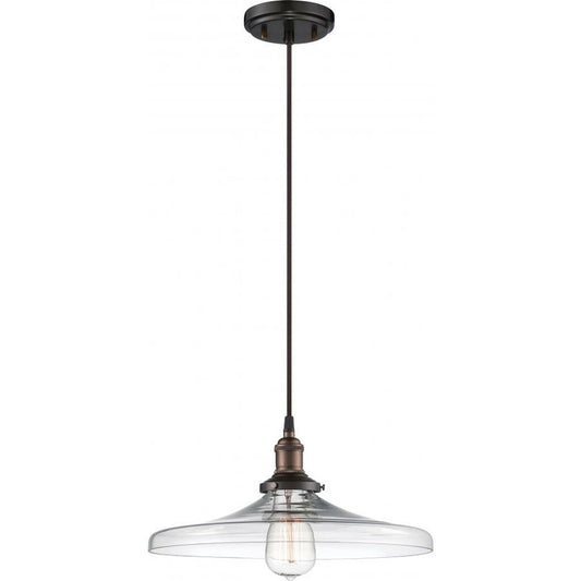 Satco 60-5507 Pendant Fixture Vintage; 1 Light; with Clear Glass;