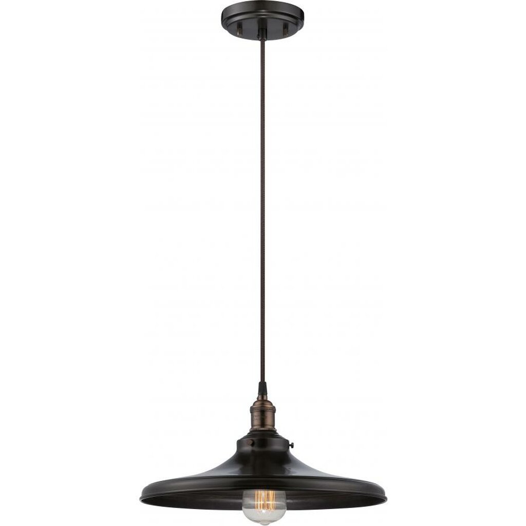 Satco 60-5506 Pendant Fixture Vintage; 1 Light; with Matching Shade;