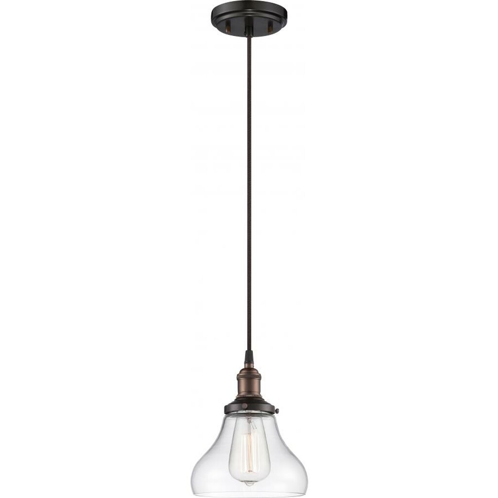 Satco 60-5503 Pendant Fixture Vintage; 1 Light; with Clear Glass;