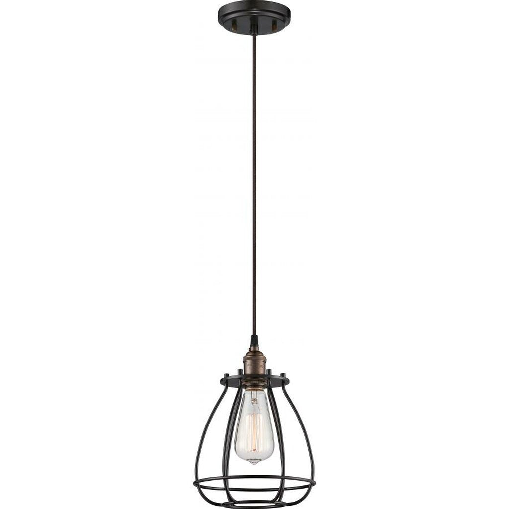 Satco 60-5501 Pendant Fixture Vintage; 1 Light; Caged Vintage Lamp