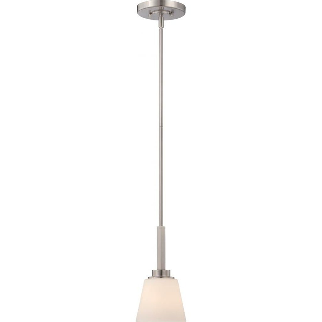 Satco 60-5457 Mini Pendant Fixture Mobili; 1 Light; with Satin White