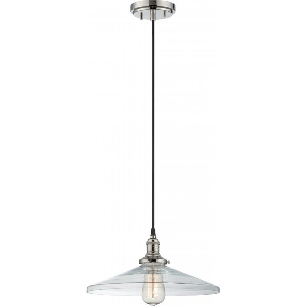 Satco 60-5408 Pendant Fixture Vintage; 1 Light; with Clear Glass;
