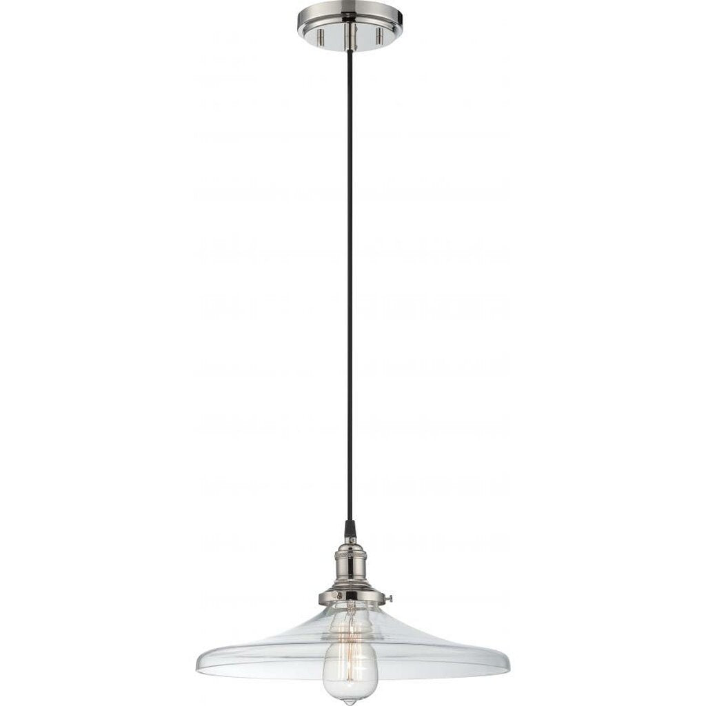 Satco 60-5407 Pendant Fixture Vintage; 1 Light; with Clear Glass;