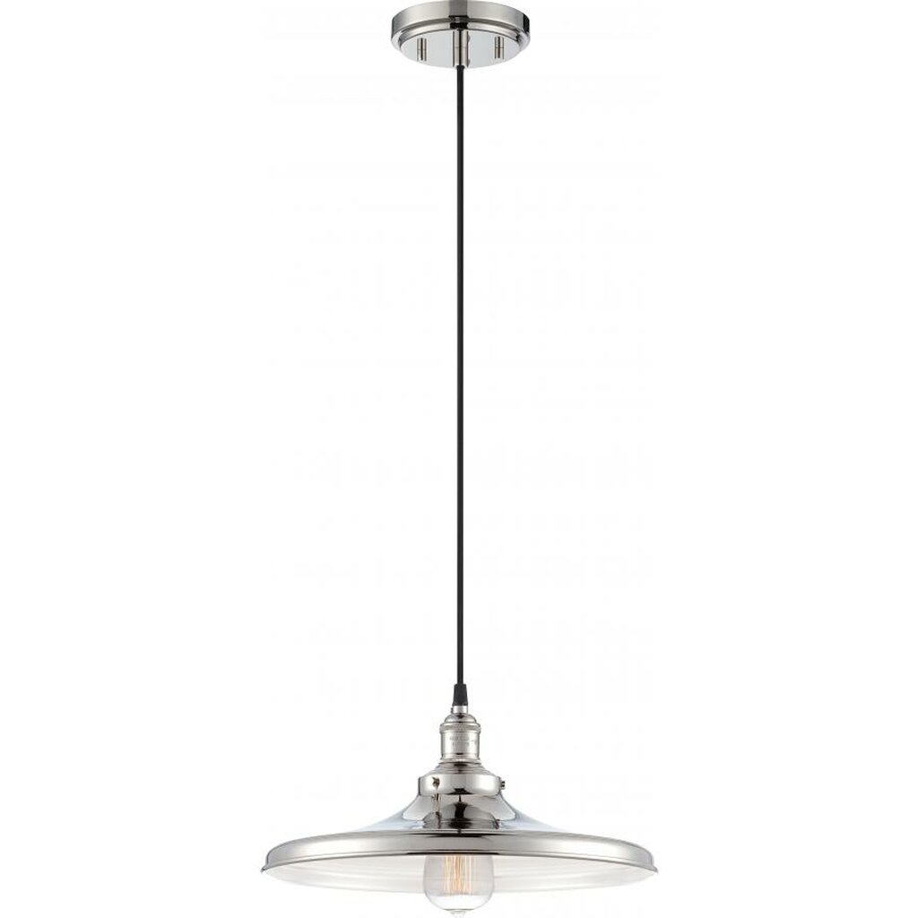 Satco 60-5406 Pendant Fixture Vintage; 1 Light; with Matching Shade;