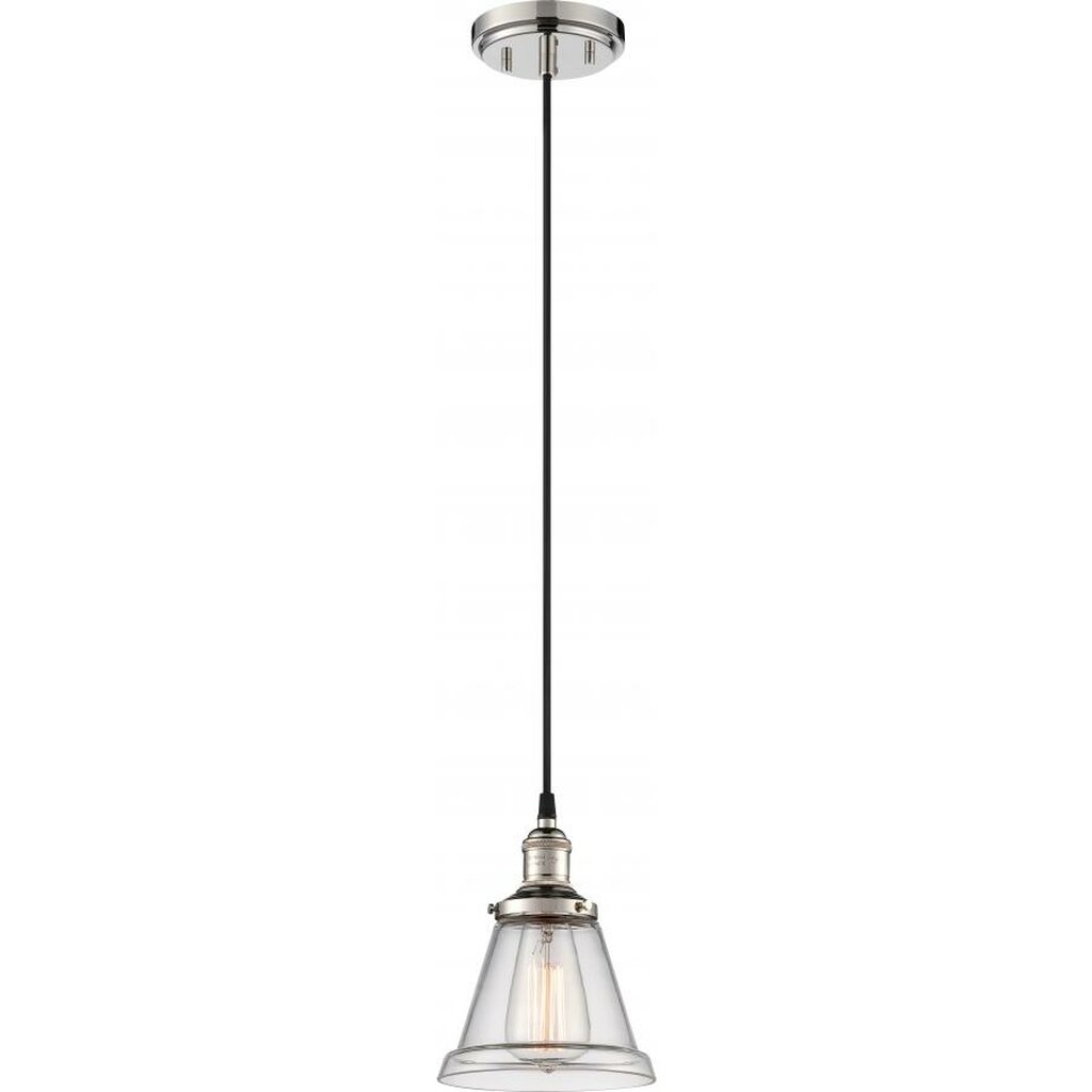 Satco 60-5402 Pendant Fixture Vintage; 1 Light; with Clear Glass;