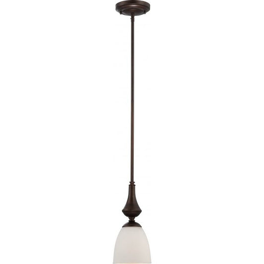 Satco 60-5137 Mini Pendant Fixture Patton; 1 Light; with Frosted Glass