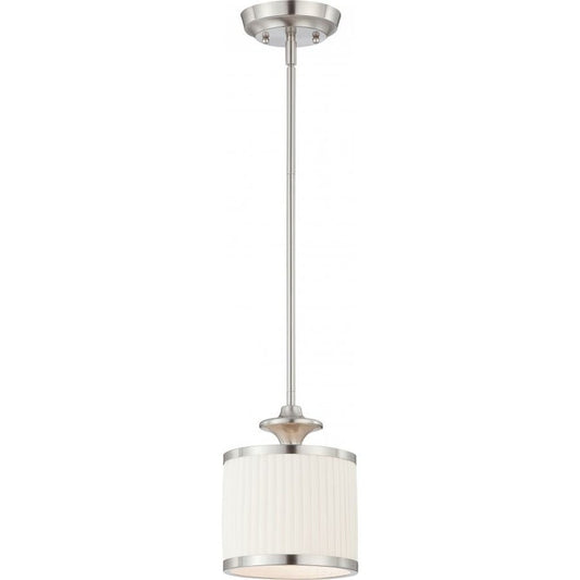 Satco 60-4738 Mini Pendant Fixture Candice; 1 Light; with Pleated