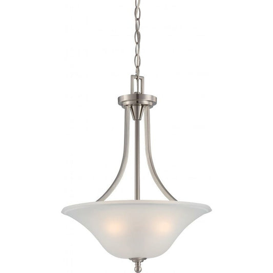 Satco 60-4147 Pendant Fixture Surrey; 3 Light; with Frosted Glass