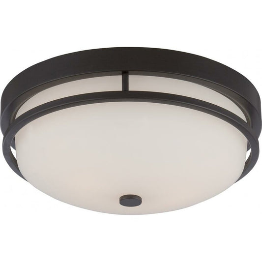Satco 60-5586 Flush Mount Fixture Neval; 2 Light; Flush with Satin