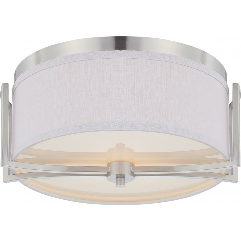 Satco 60-4761 Flush Mount Fixture Gemini; 2 Light; Flush Dome with