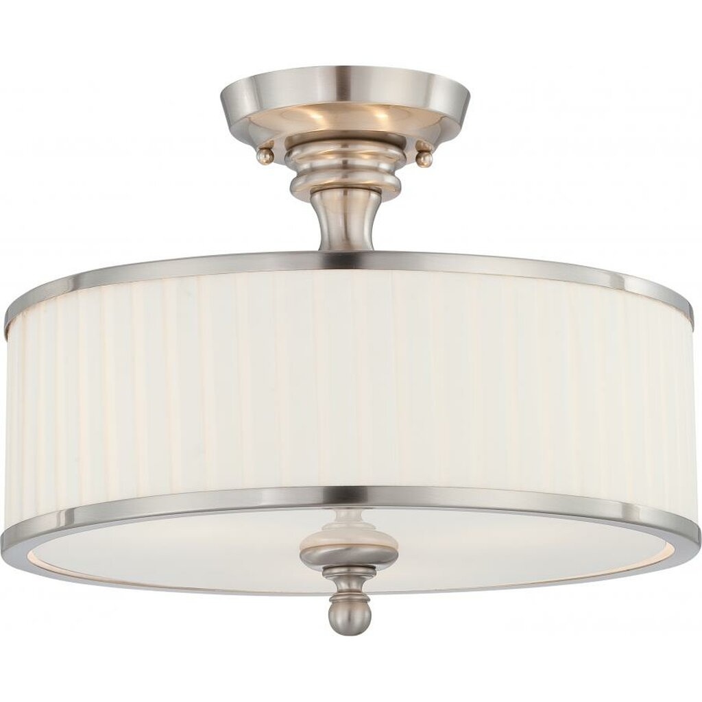 Satco 60-4737 Semi Flush Fixture Candice; 3 Light; Semi-Flush with