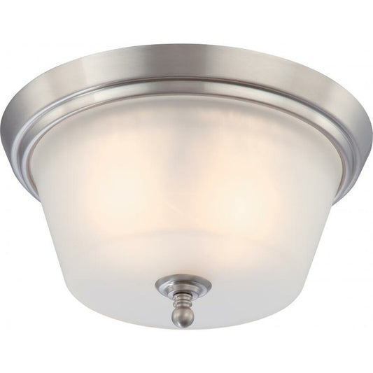 Satco 60-4152 Flush Mount Fixture Surrey; 2 Light; Flush Dome with