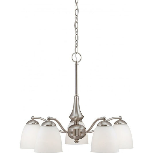 Satco 60-5043 Chandelier Fixture Patton; 5 Light; (Arms Down) with