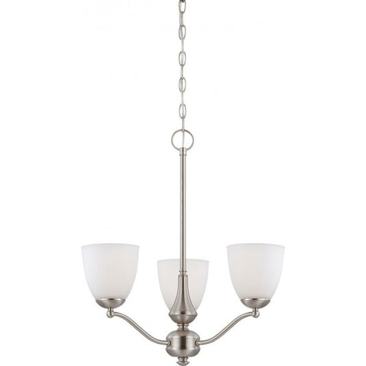 Satco 60-5036 Chandelier Fixture Patton; 3 Light; (Arms Up) with