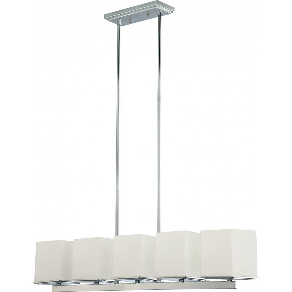 Satco 60-4091 Island Pendant Fixture Bento; 5 Light; with Satin White