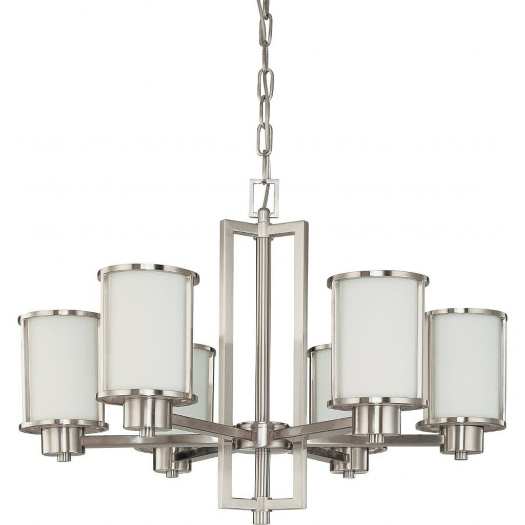 Satco 60-2853 Chandelier Fixture Odeon; 6 Light; (convertible up/down)